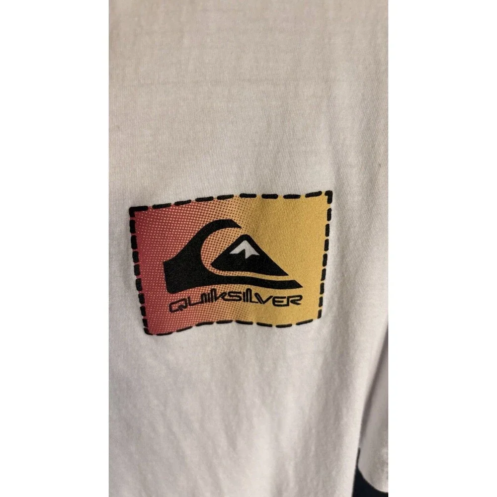 Quiksilver Men's XL White Regular Fit T-Shirt 100% Cotton